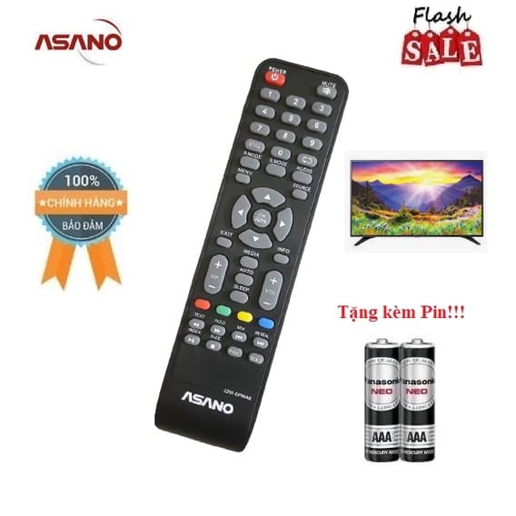Remote Điều khiển TV Asano dòng LED/LCD/Smart TV- Hàng mới XỊN theo máy 100% tặng kèm Pin