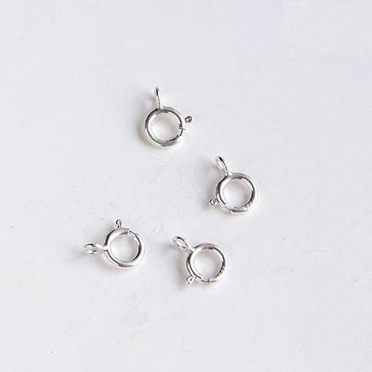 Khóa tròn bạc ta, phụ kiện để thay vào dây lắc chân bạc