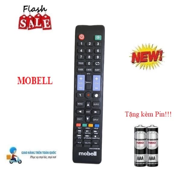 Remote Điều khiển thay thế tương thích cho tivi Mobell-2 LED/LCD/Smart TV- Hàng loại tốt mới Tặng kèm Pin