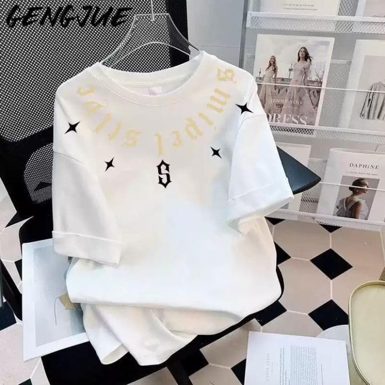 Áo Thun Unisex Cotton Form Rộng In Chữ Simple Style Boy Phố, Chất Cotton su thoáng mát ut