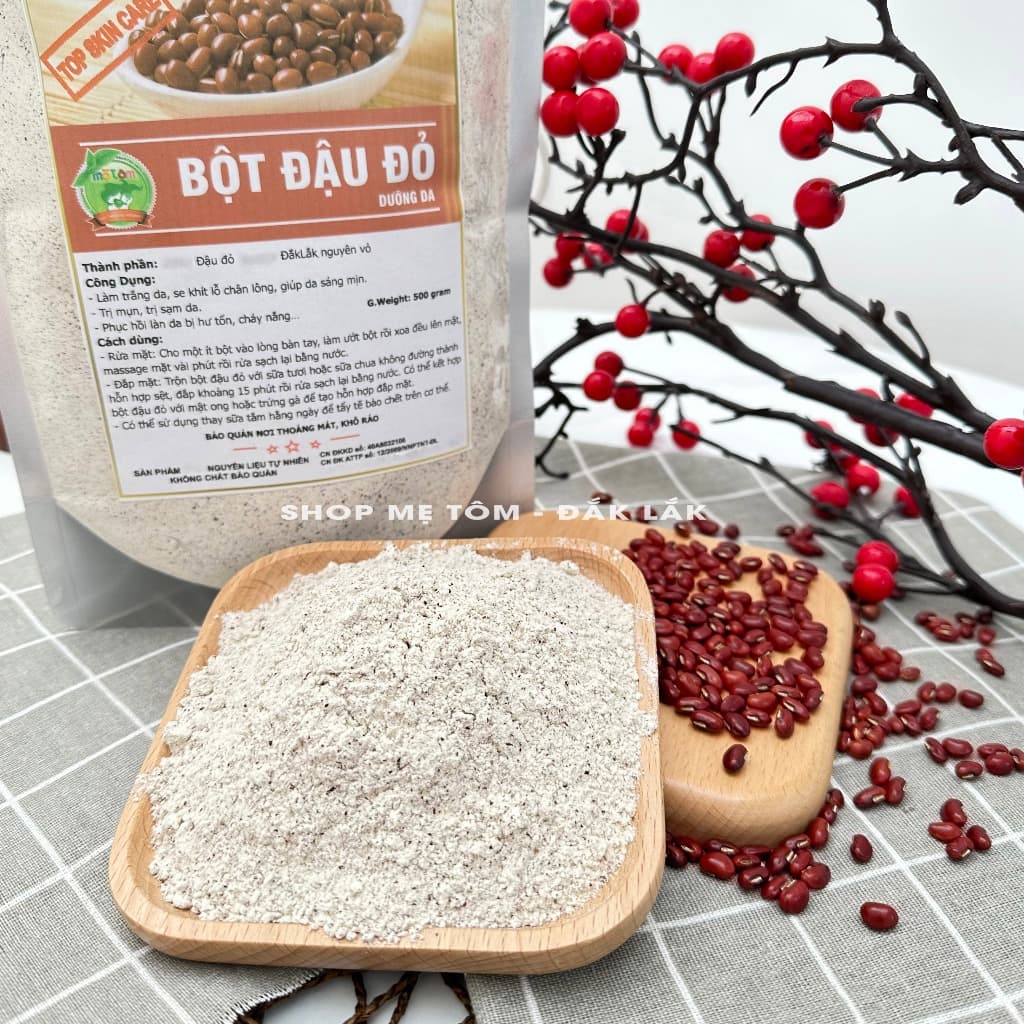 500gr Bột đậu đỏ (bột sống) dùng r.ử.a m.ặt / t.ắm shop mẹ Tôm (CÓ XUẤT HÓA ĐƠN CÔNG TY)
