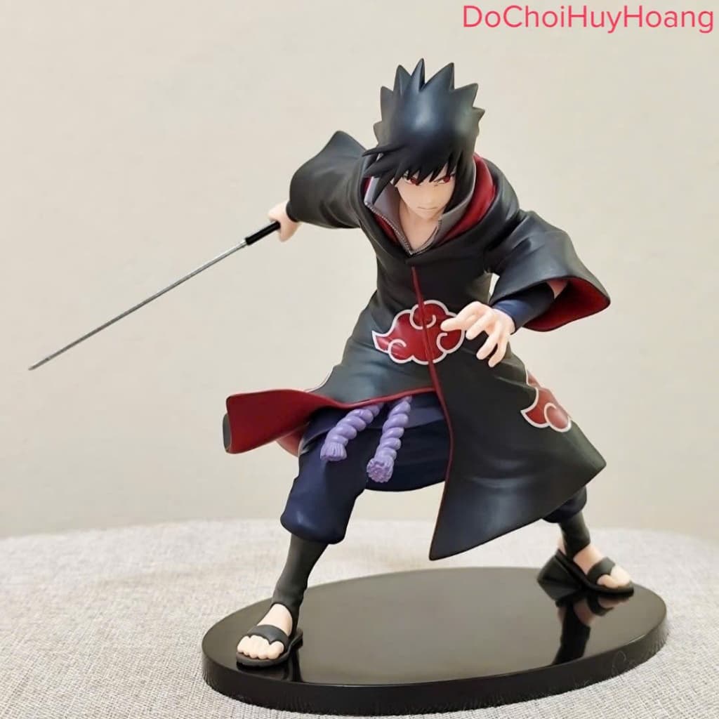 Mô hình tượng pvc china nhân vật Uchiha Sasuke Akatsuki trong Naruto 16cm