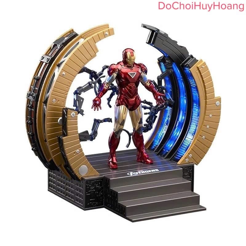 Mô hình tượng Iron man Mark VI Mk6 có khớp Gantry Suit Up cao 26cm ZD Toys