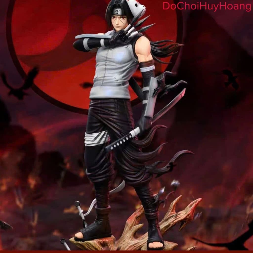 Mô hình tượng nhân vật Itachi trên gốc cây Naruto 23cm