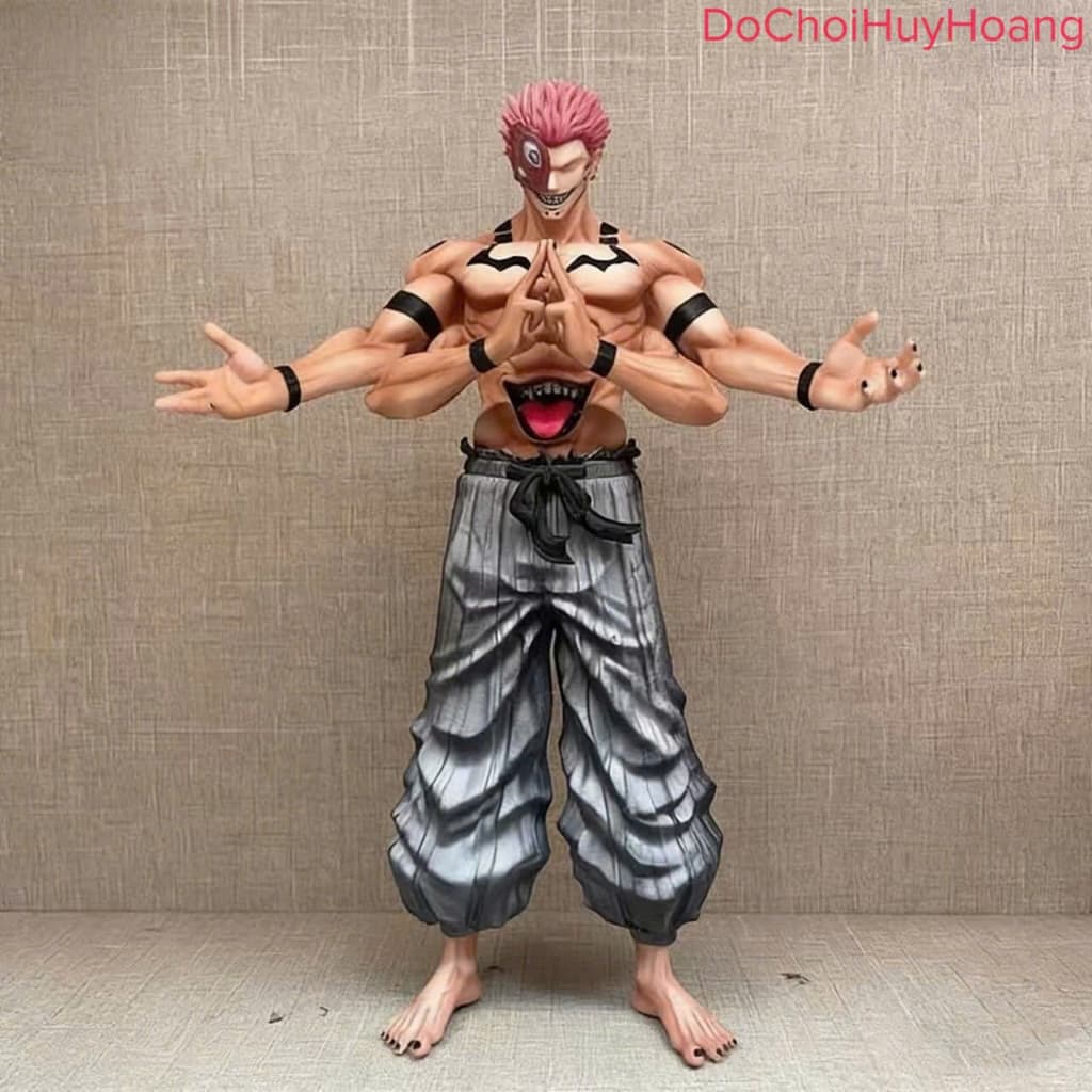 Mô hình tượng nhân vật Ryomen Sukuna 4 tay Jujutsu Kaisen JJK Chú Thuật Hồi Chiến 30cm
