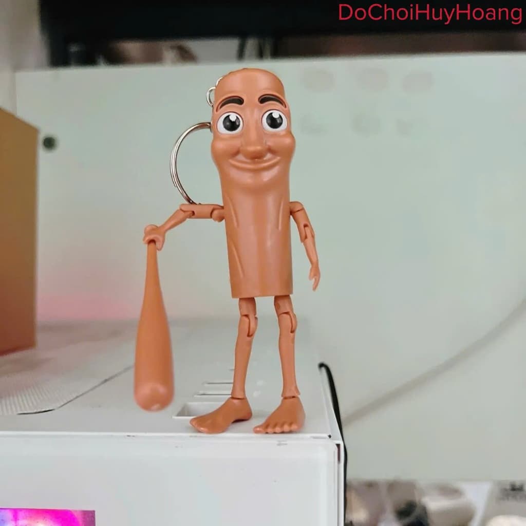 Móc khóa mô hình tung tung tung sahur có 2 nam châm ở đế