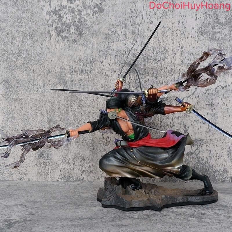 Mô Hình tượng nhân vật Zoro asura đen 28cm OnePiece