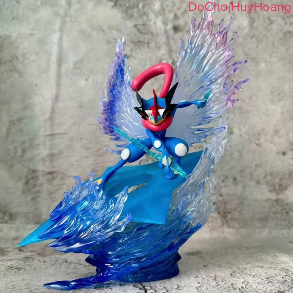 Mô hình tượng POKEMON Ash Greninja chiến đấu 21cm có led