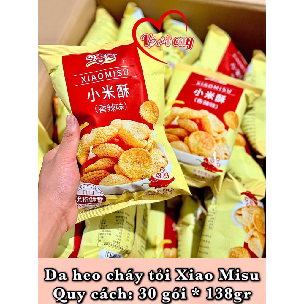 Snack Da Heo Cháy Tỏi Giòn Tan Siêu Ngon Gói 138g