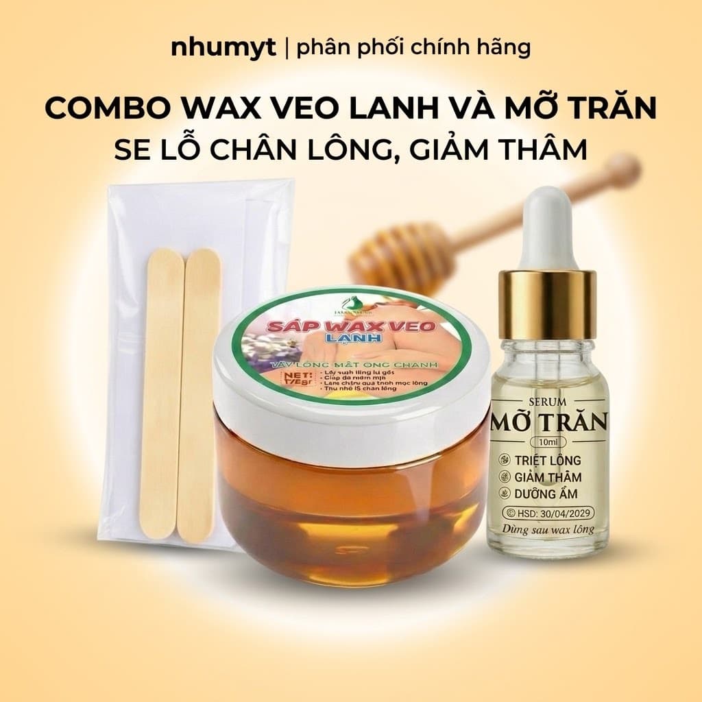 ( MUA 1 ĐƯỢC 3 ) Wax lông Veo 175 Tẩy sạch MỌI VÙNG Lông TẶNG Mỡ trăn + Set que giấy