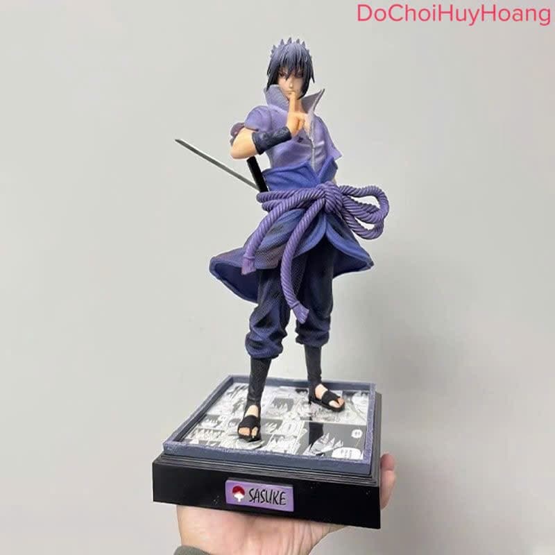 Mô hình tượng nhân vật Uchiha Sasuke Akatsuki đế hình trong Naruto cao 35cm