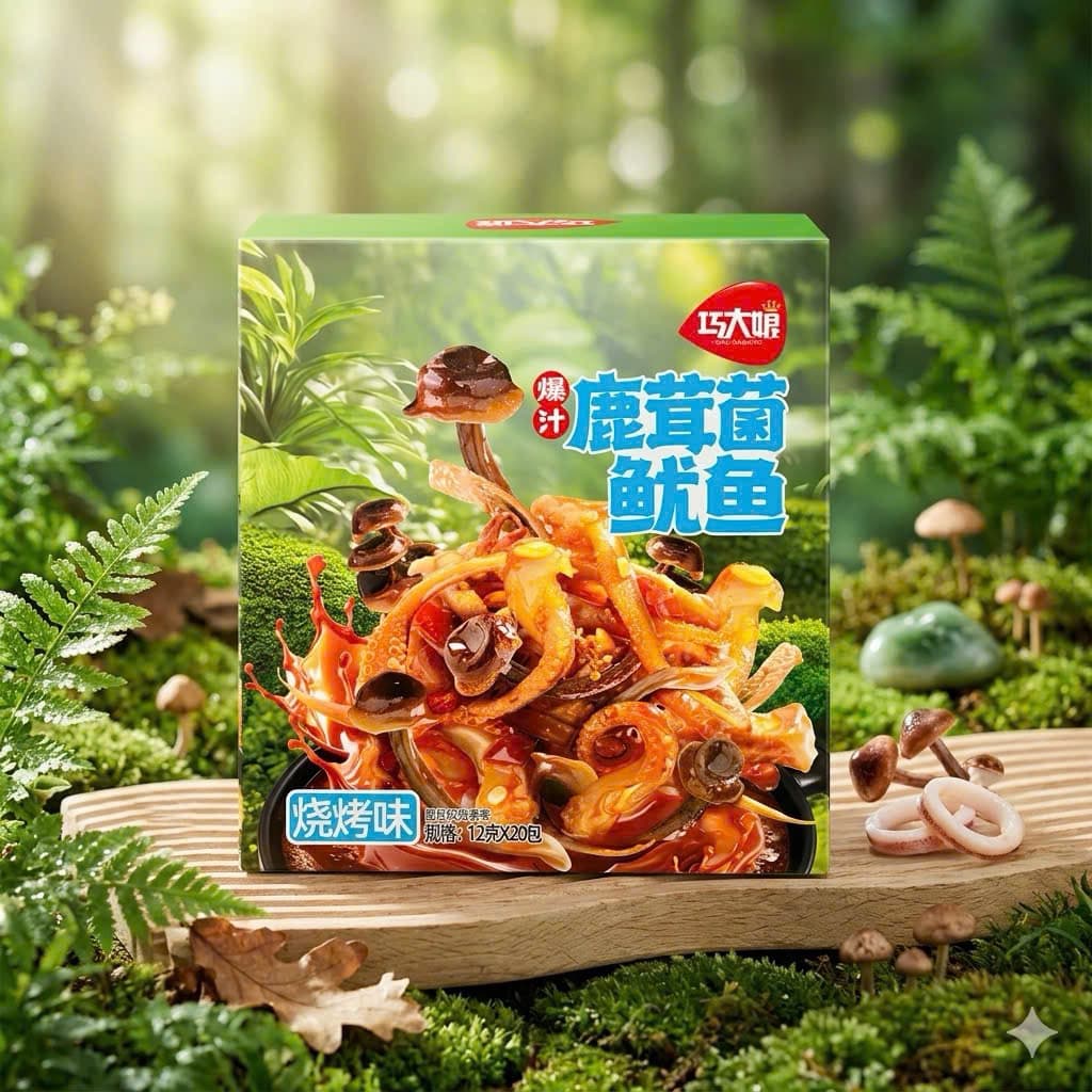 Hộp 20 Gói Nấm Nhung Xào Râu Mực Kiều Đại Nương ( 1 gói 12gr)