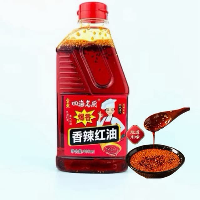 Chai 400ml Dầu Ớt Vừng Cay Thơm Tứ Xuyên