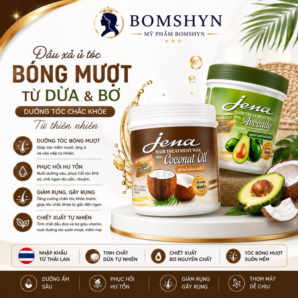 Kem ủ tóc xả tóc siêu mượt tinh chất dừa Thái lan