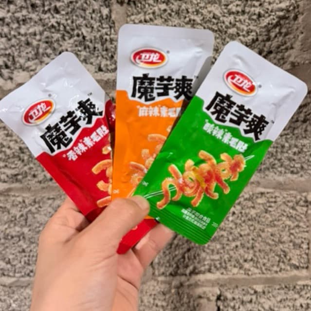 0.5Kg Khoai nưa (Sách bò chay) Cay Giòn Weilong Gói nhỏ 16gr ( 25 - 27 gói)