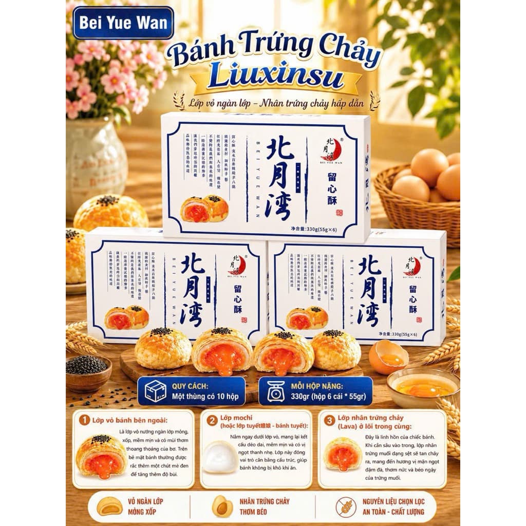 Bánh Trứng Chảy Ngàn Lớp Liuxin
