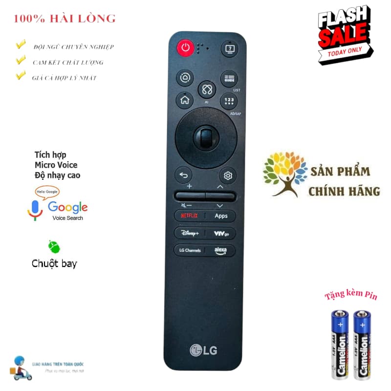 [HÀNG ĐẸP ] Remote Điều khiển thay thế tương thích cho TV LG AN-MR25GN giọng nói VOICE CHUỘT BAY FULLBOXX + Tặng Pin