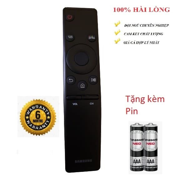 Điều khiển thay thế tương thích cho tivi Samsung cong thường Smart- các dòng UA 43 49 50 55 QA65 4K KU NU RU Smart QLED