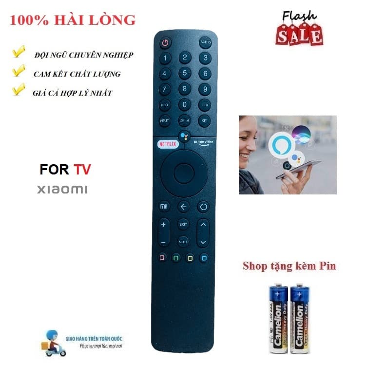 Remote Điều khiển giọng nói TV Xiaomi dài 1 nút trắng 1 -MI P1 Q1 TV L32ML43M6-6AEU L55M6-6AEU L75M6- Hàng mới XỊN_MẪU 8