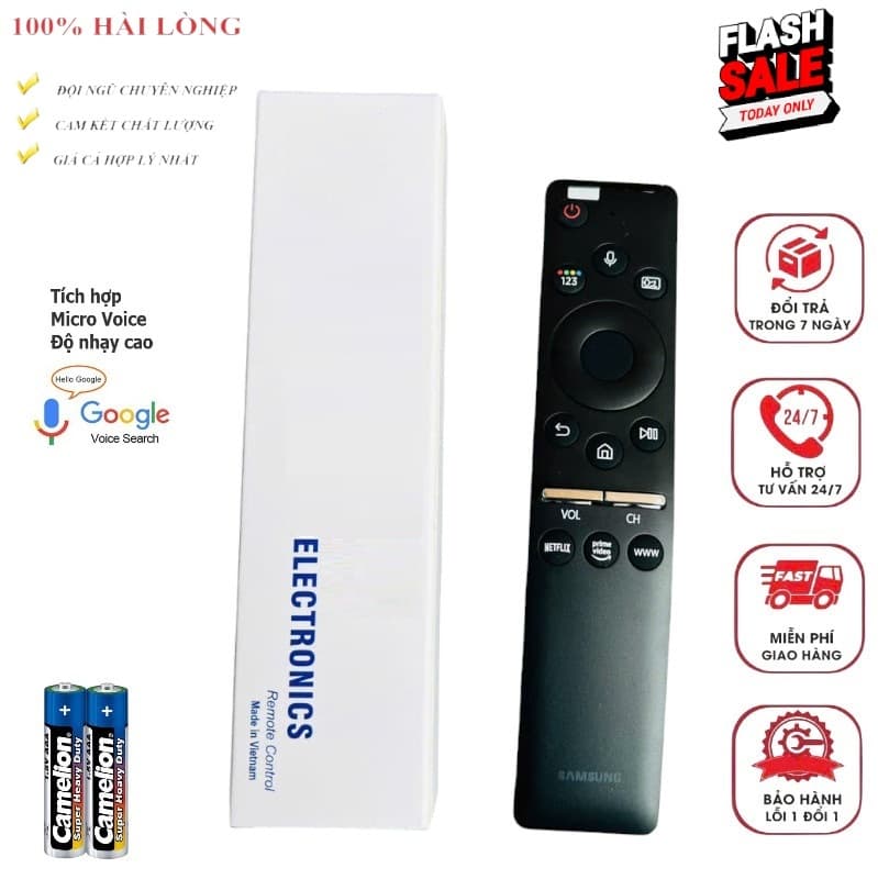[HÀNG CHẤT LƯỢNG CAO] Remote Điều khiển CONG GIỌNG NÓI tương thích cho TV Samsung 2015-2024 VOICE