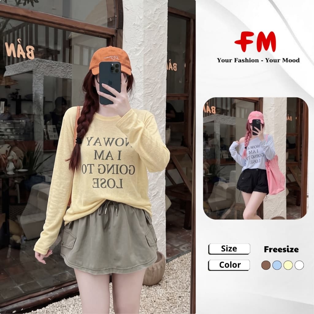 Áo Thun Nữ Oversize NOWAY Chéo Dây Lưng Phong Cách Hàn Quốc - FMSTYLE SHOP 26080001