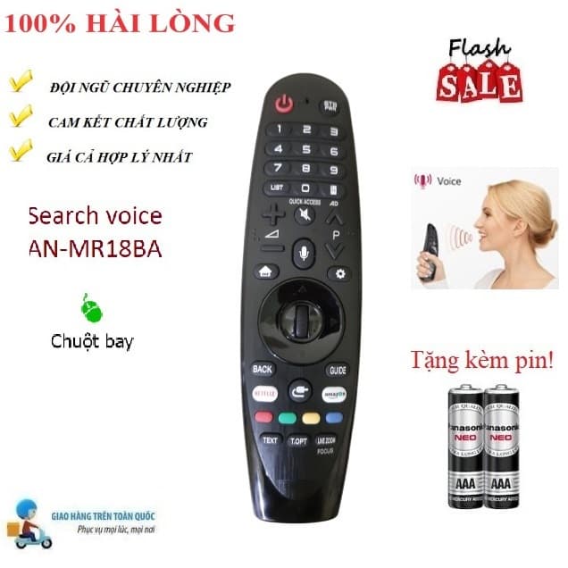 [HÀNG CHẤT LƯỢNG CAO ]Remote Điều khiển thay thế tương thích cho TV LG AN-MR18BA giọng nói CHUỘT BAY