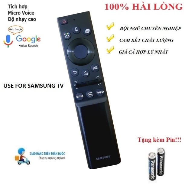 Remote Điều khiển thay thế tương thích cho tivi samsung QLED giọng nói 2020- Hàng mới Tặng kèm Pin