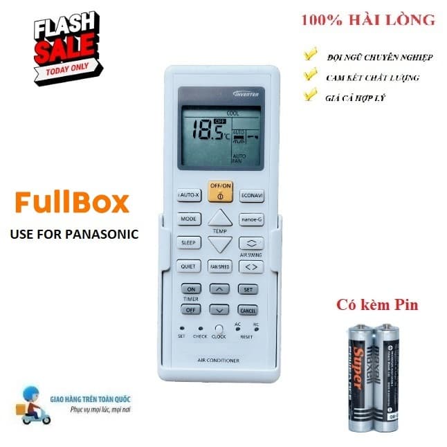 [XẢ KHO GIẢM SỐC]Điều khiển điều hoà Pa_na_so_nic i AUTO-X ECONAVI GIẢM SÂU ĐẾN 16 ĐỘ C THANG ĐỘ 0.5 MỚI FULLBOX